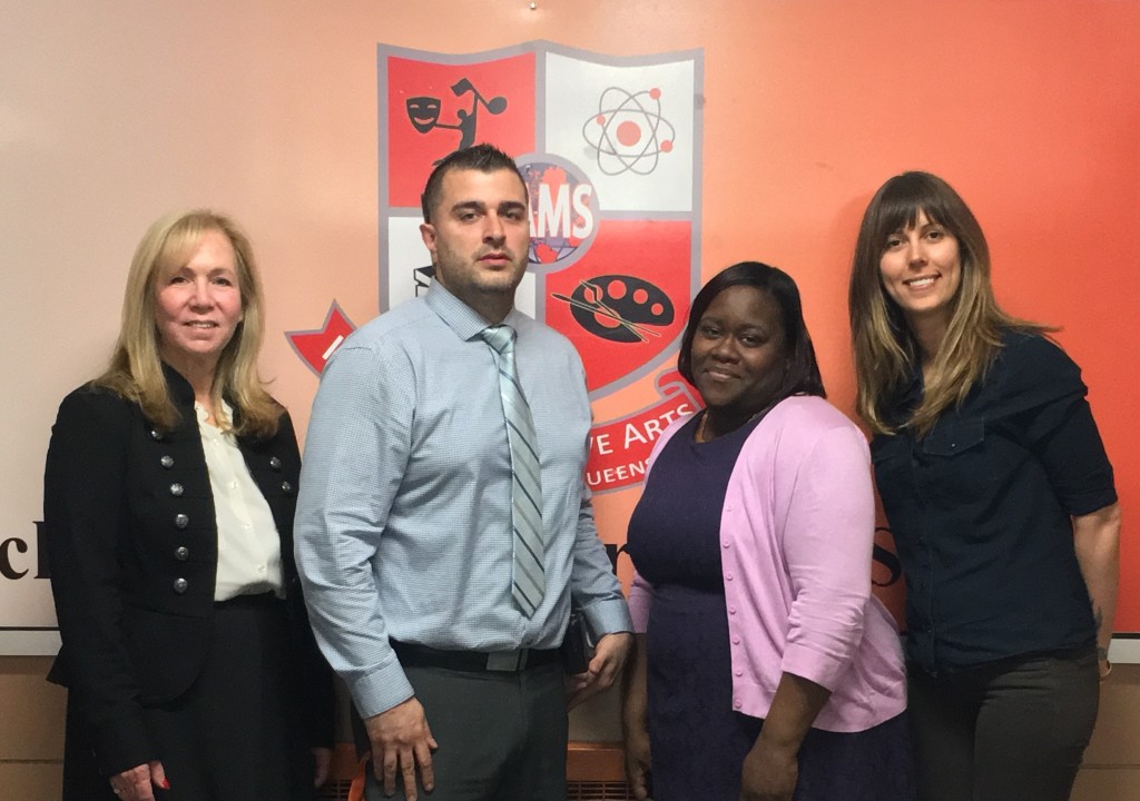 Pictured left to right: Ronni Gambardella, Program Director; Anthony Pignataro, Assistant Principal; Renee Prince, Social Work Consultant and Jennie Longley, Program Director